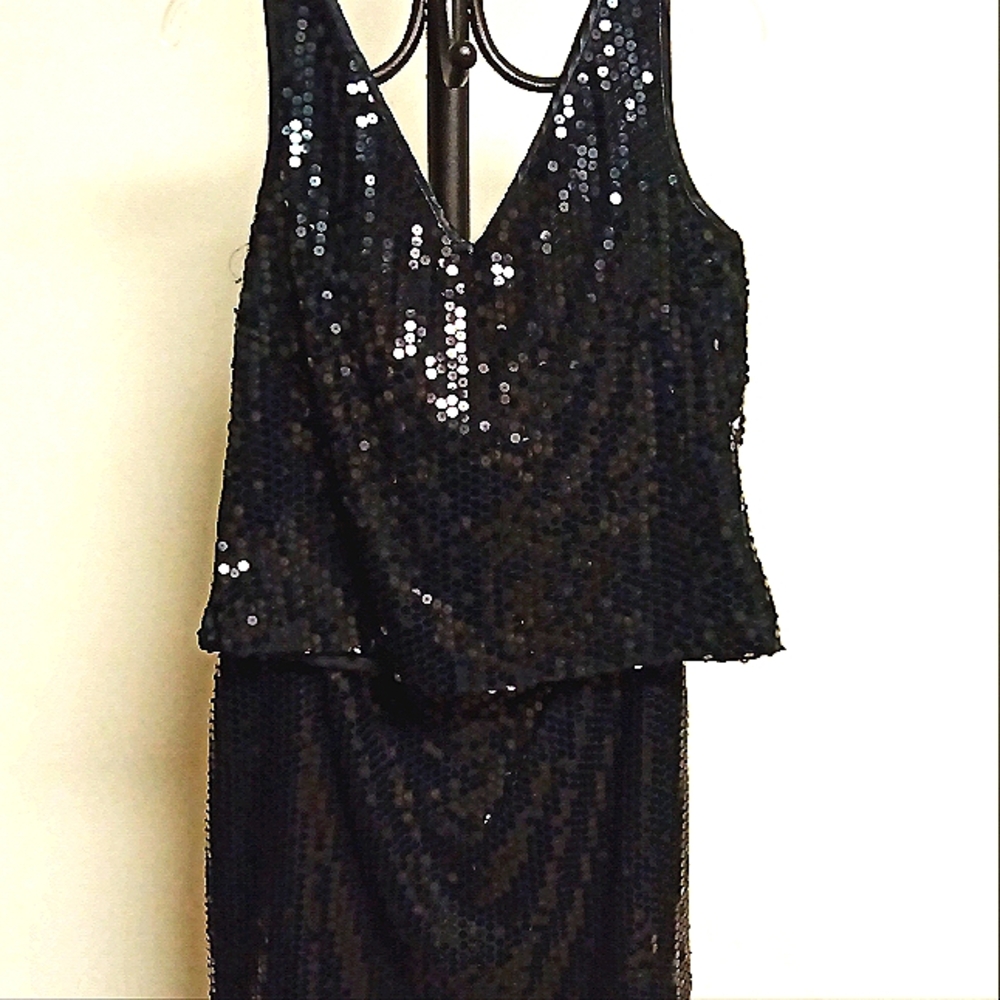 Black two piece sequin, Formal Wedding set